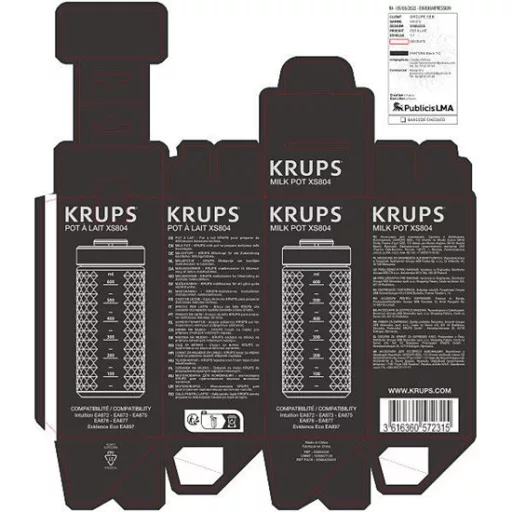 Krups XS804000 tejtartó
