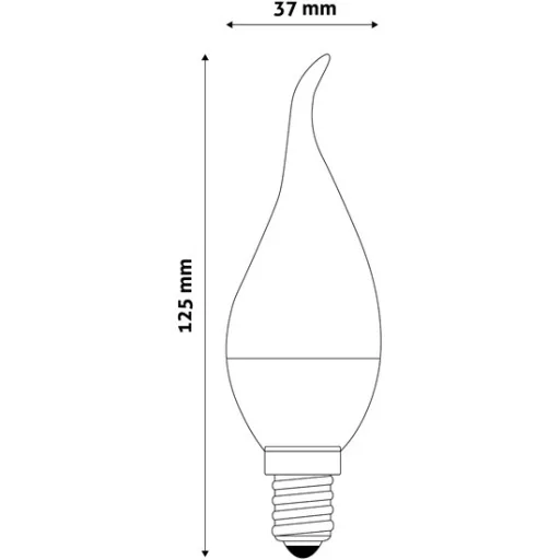 Avide ABC14NW-6W-FL LED Candle izzó Flame 6W E14 NW