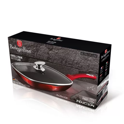 Berlinger Haus BH/1613N grill serpenyő fedővel 28 cm