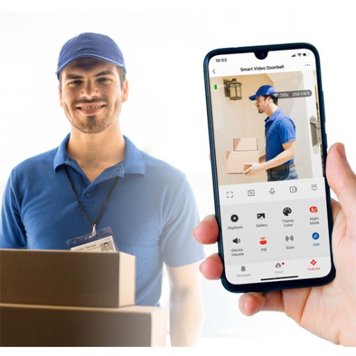 Delight Smart 55387BK Smart Wi-Fi-s videó kaputelefon