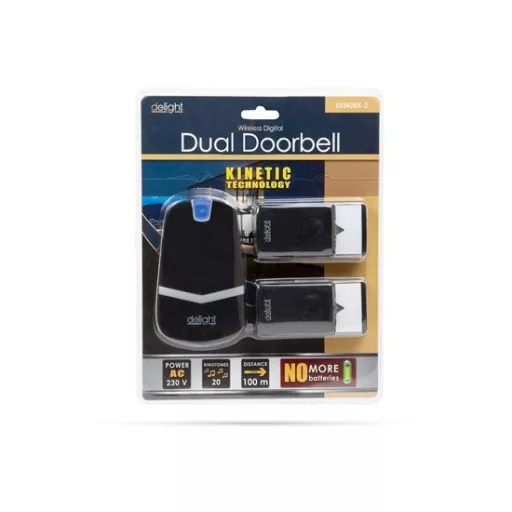 Delight 55343BK-2 vezeték nélküli csengő