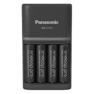   eneloop K-KJ55HCD40E akkumulátor gyorstöltő 4 db 2500mAh AA akkumulátorral