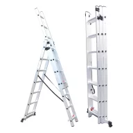   Fieldmann FZZ 4307 háromrészes univerzális alumínium létra, 7 fokos, 3 állás