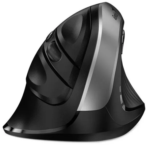 Genius VERGO 8250S vertikális vezeték nélküli egér, fekete/ezüst, jobbkezes, USB