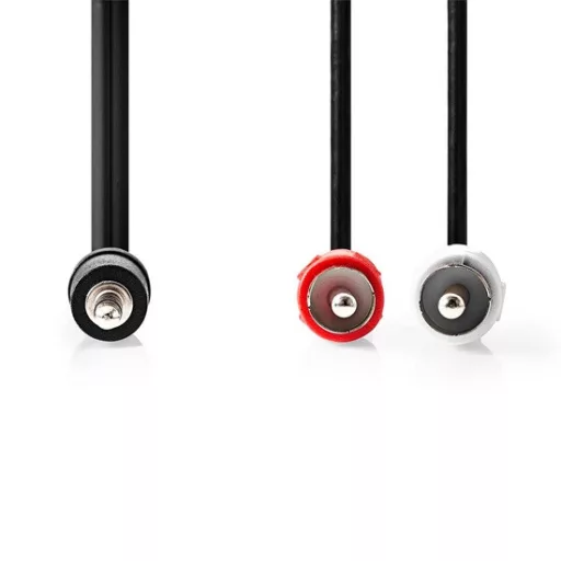 Nedis CAGL22200BK100 sztereó Jack/RCA audiokábel, 10 méter