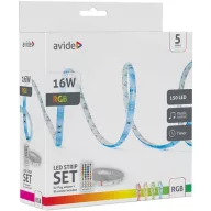 Avide_ALSB5050RGBMU40-5M_LED_szalag_5m_bliszter_12V16W_RGB_zene_vezerles_IR_taviranyito-i972179