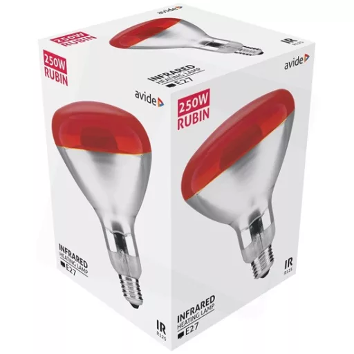 Avide ASIR27-250W-R INFRA izzó E27 250W RED