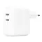 Apple MW2K3ZM/A 35W-os, kétportos Type-C hálózati adapter, fehér