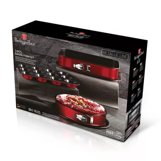 Berlinger Haus BH/7635 3 részes tortaforma szett muffin sütőformával