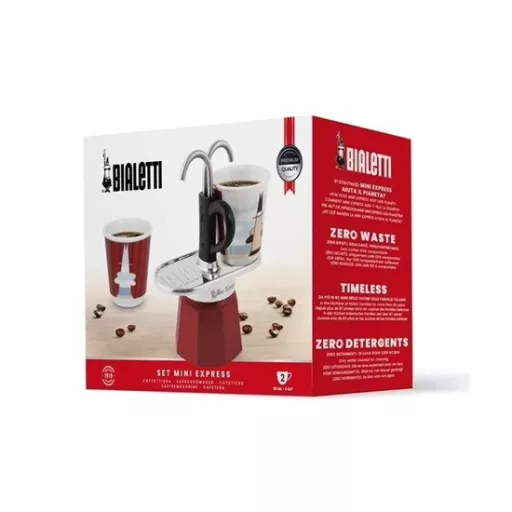 Bialetti 1406/MR MINI EXPRESS Magritte kotyogós kávéfőző szett, 2 személyes (értékcsökkentett)