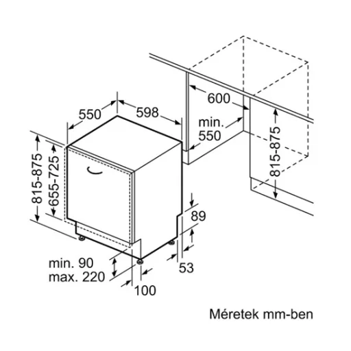 Bosch SMV2HVX06E beépíthető mosogatógép
