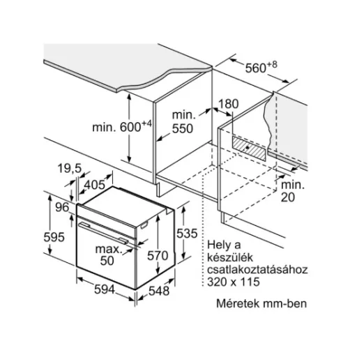 Bosch HBG578ES3 beépíthető sütő