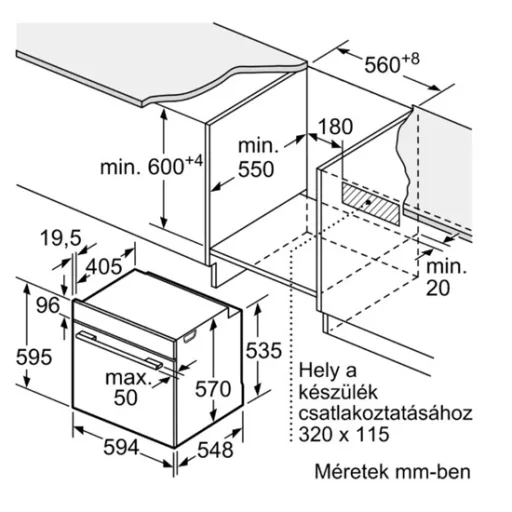 Bosch HBA272BB3 beépíthető sütő