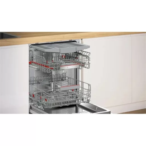 Bosch SMI6ECS10E Serie 6 félig beépíthető mosogatógép, 60 cm, szálcsiszolt acél