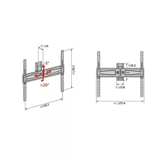 Meliconi_580470_FLATSTYLE_FTR400_dontheto_fali_konzol_VESA_400-i1066854