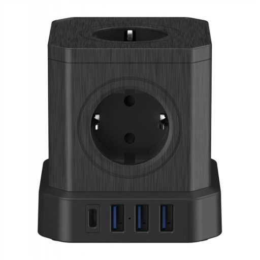 Newell_NL4387_GaN_Power_Cube_9in1_HUB_fekete-i1069567