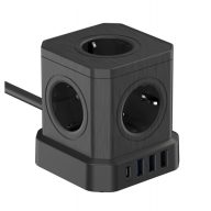 Newell_NL4387_GaN_Power_Cube_9in1_HUB_fekete-i1069571