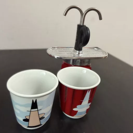 Bialetti 1406/MR MINI EXPRESS Magritte kotyogós kávéfőző szett, 2 személyes (értékcsökkentett)