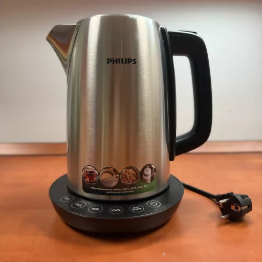 Philips HD9359/90 fém vízforraló – hőfokszabályozás, melegen tartás (értékcsökkentett)