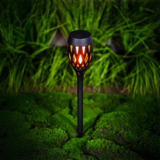 Garden of Eden 11262D led-es szolár lámpa, leszúrható/ fali, lángeffekt