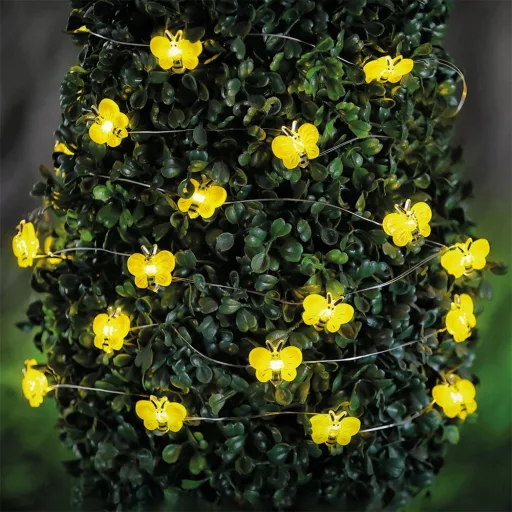 Garden of Eden 58220D szolár led fényfüzér, méhecske, 2,4 m