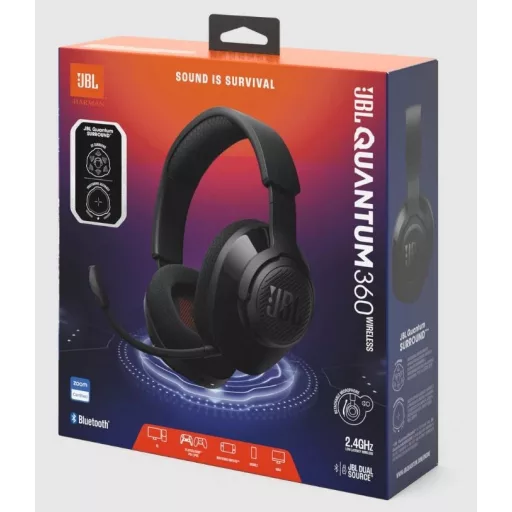 JBL QTUM360BLK gamer fejhallgató