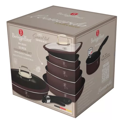 Berlinger Haus BH/8250 12 részes serpenyő szett levehető nyéllel