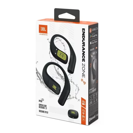 JBL ENDUZONEBLKL TWS sport fülhallgató, IP68 , fekete/lime
