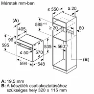 Bosch HBA534BW3 beépíthető sütő