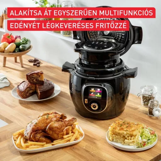 Tefal CY85X8F2 Cook4Me+ BLK 150R + Xtra Crisp (bundle) intelligens elektromos gyorsfőző kukta