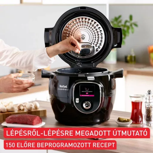 Tefal CY85X8F2 Cook4Me+ BLK 150R + Xtra Crisp (bundle) intelligens elektromos gyorsfőző kukta