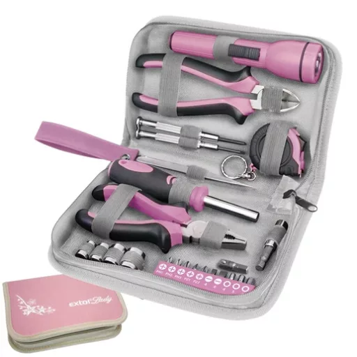 Extol Lady 6595 23 db-os szerszámkészlet, rózsaszín
