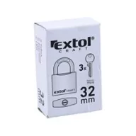 Extol 77010 Craft 32mm, vas lakat, 3 kulccsal, dobozban