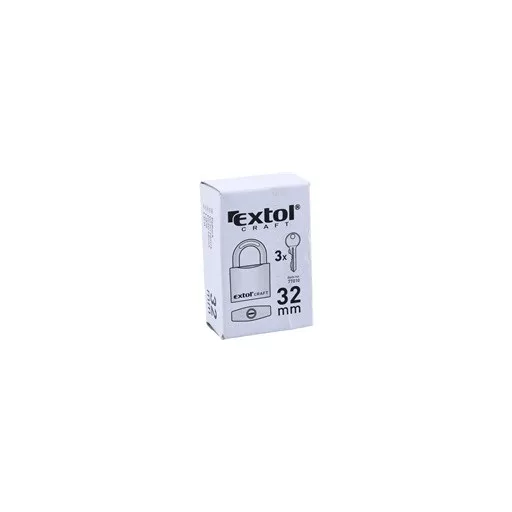 Extol 77010 Craft 32mm, vas lakat, 3 kulccsal, dobozban