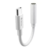 Devia EC608 3.5mm jack-Type-C audió kábel, fehér