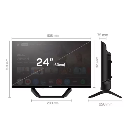 Tesla 24E655BHS HD Google Smart LED TV