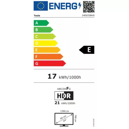 Tesla 24E655BHS HD Google Smart LED TV