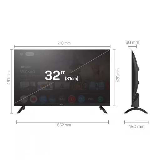 Tesla 32E655BHS HD Google Smart LED TV