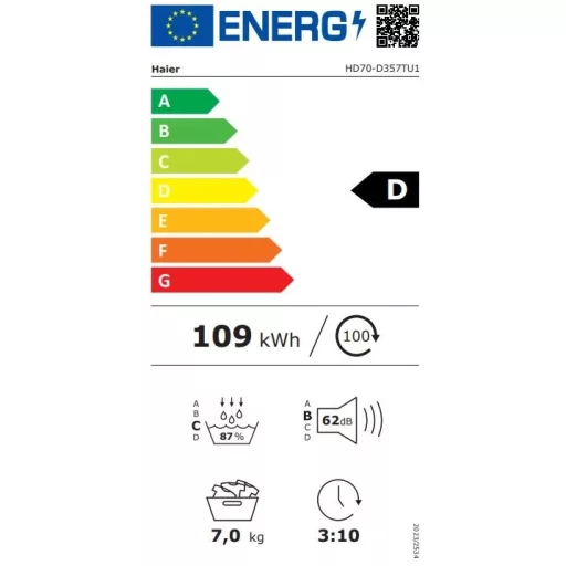 Haier HD70-D357TU1-S hőszivattyús szárítógép