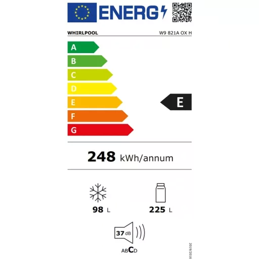 Whirlpool W9 821A OX H alulfagyasztós hűtő