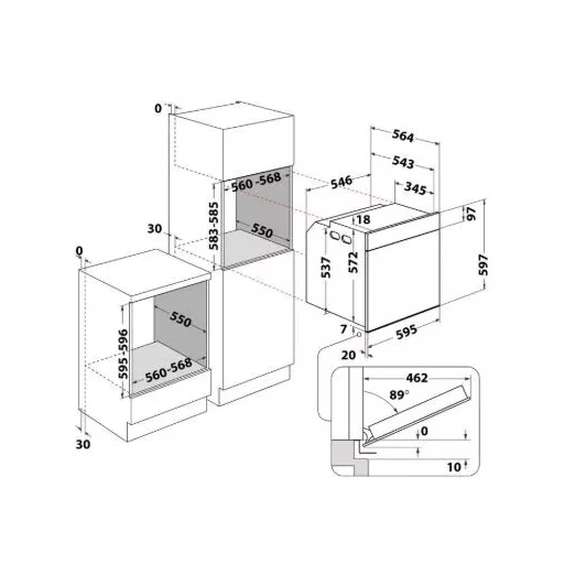 Whirlpool WOI118PT2SSMA beépíthető elektromos sütő