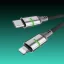 Avax CB635 Steely LED 27W USB-C - Lightning kábel, 1m, fonott