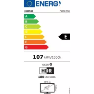 Hisense 75E7Q PRO UHD smart Qled tv 144 Hz