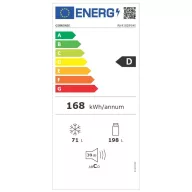   Gorenje RK418DPS4I alulfagyasztós hűtőszekrény, 198+71liter