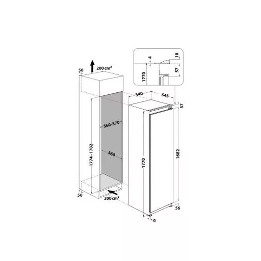 Whirlpool WHSD18F013C2 P beépíthető fagyasztószekrény
