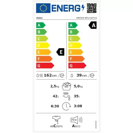 Haier HWD50-BP12307U-S mosó-szárítógép