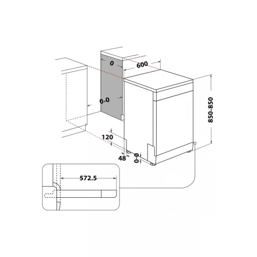 Whirlpool WH2FFC14BN6W mosogatógép 14 teríték