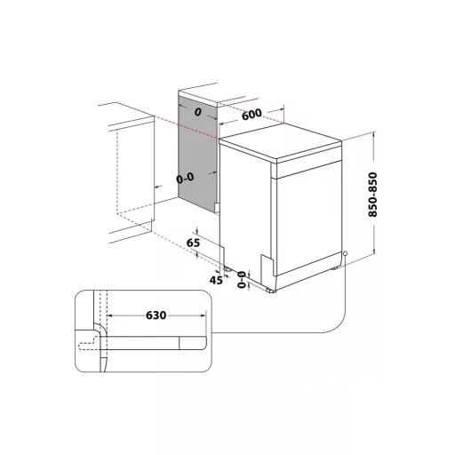 Whirlpool W8F HS61BS mosogatógép 15 teríték