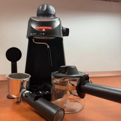 Home by Somogyi HG PR 06 presszókávé főző, 240 ml, 3,5 bar, fekete (értékcsökkentett)