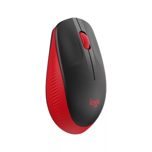Logitech M190 vezetéknélküli egér, piros (910-005908)